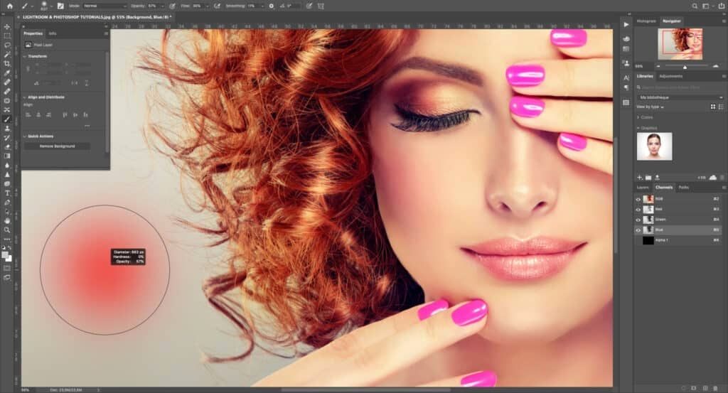 Beauty portrait Skin retouching classes - photo editing