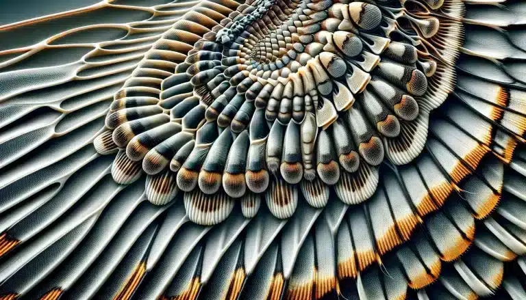 Close-up of an insect's wing under a 1:1 magnification ratio, revealing unseen textures.