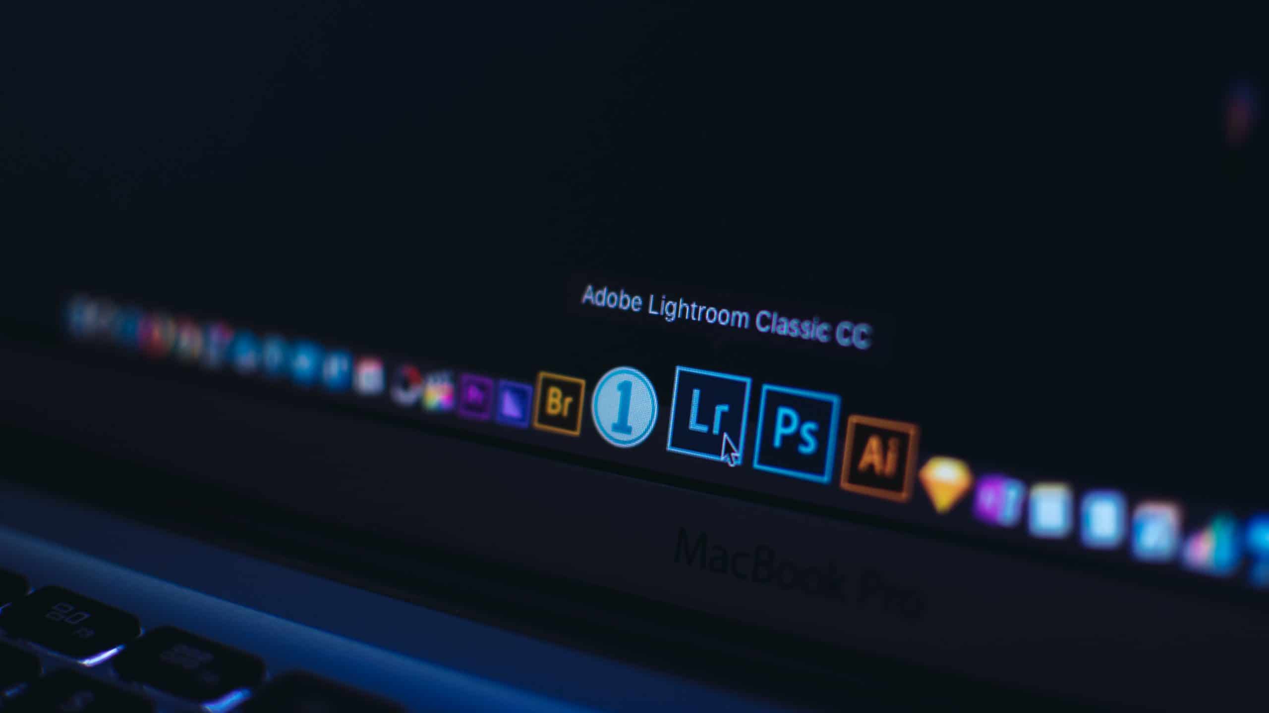 Lightroom icon on screen