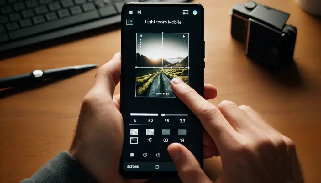Using Lightroom Mobile to adjust aspect ratio on a smartphone