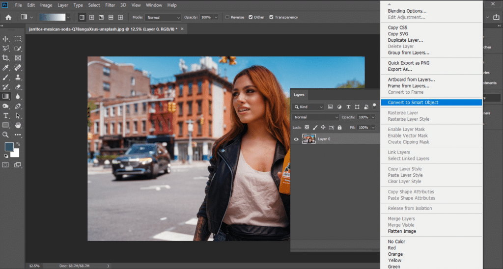 Smart object in photoshop