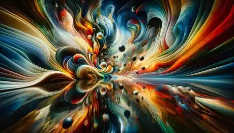 Artistic abstract photograph featuring vibrant colors and dynamic shapes, exemplifying innovative photography techniques.