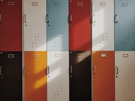Tips for Minimalist Photography of Colorful lockers