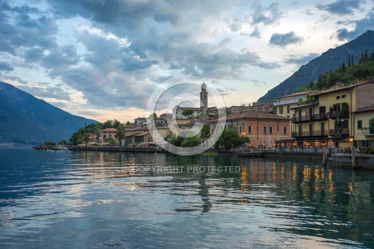 Photo of a port with a copyright watermark added in Photoshop