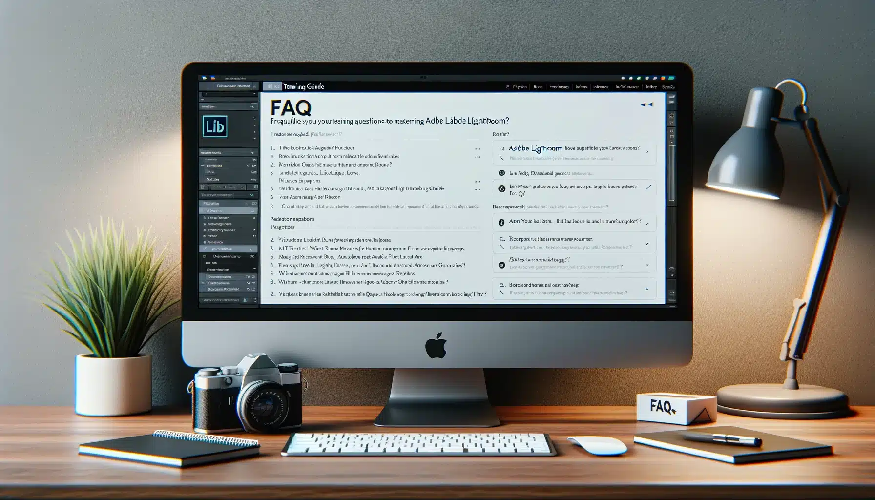 Computer screen showing an FAQ section for the Software Coaching Guide, with questions and answers on mastering Software.
