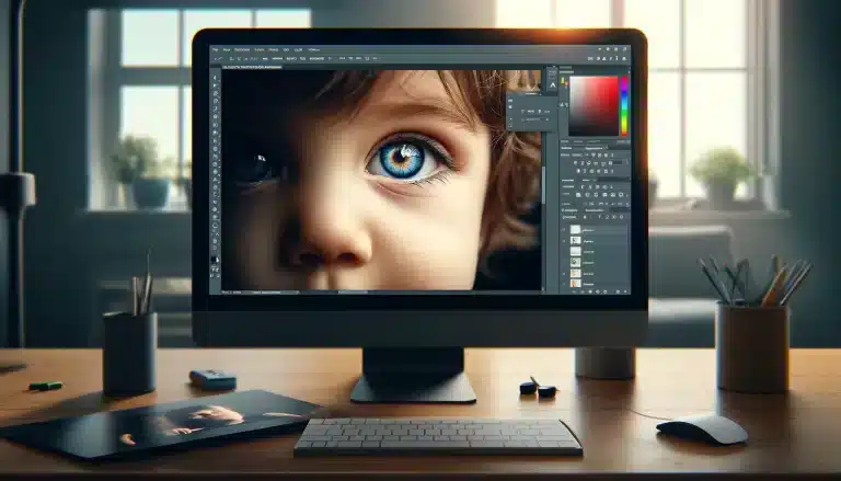 Adobe Photoshop showcasing the 'Zoom All Windows' feature on a wide monitor.