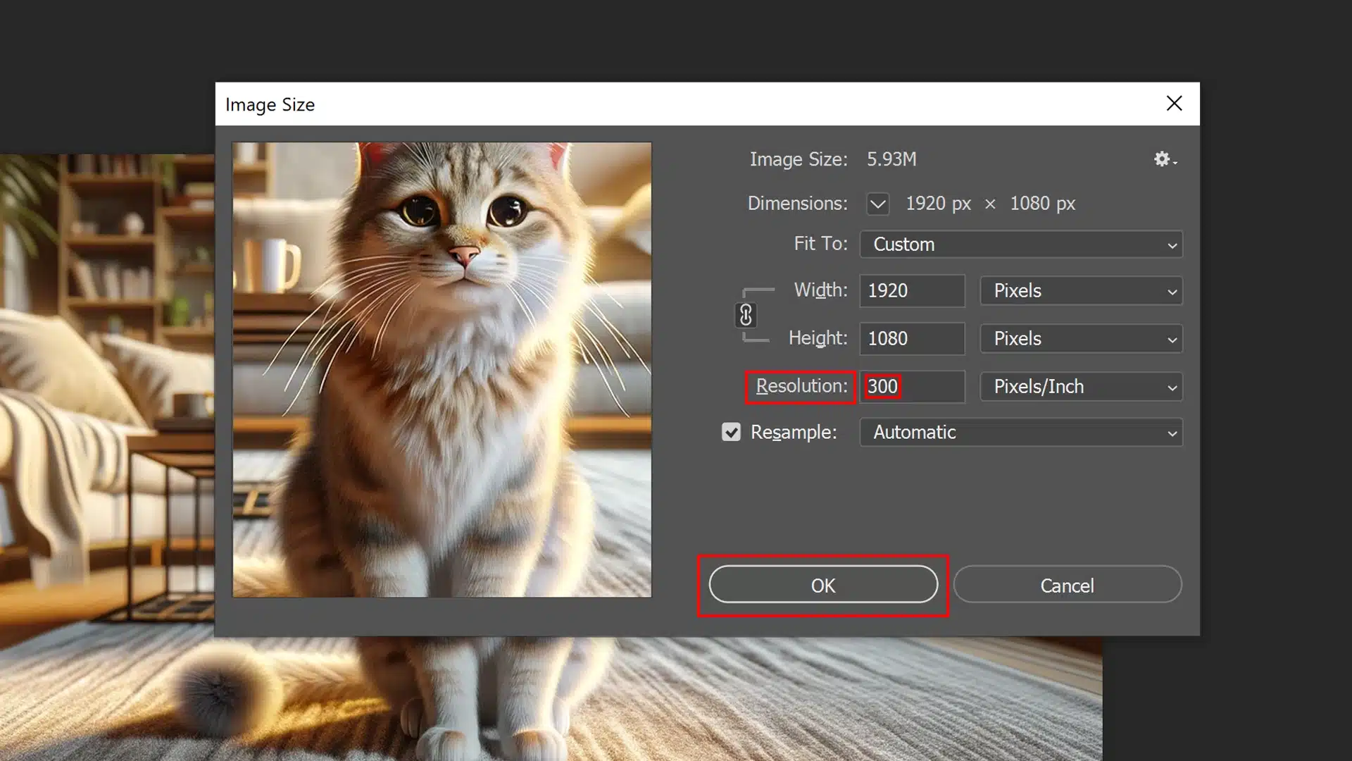 Photoshop resolution settings for web and print