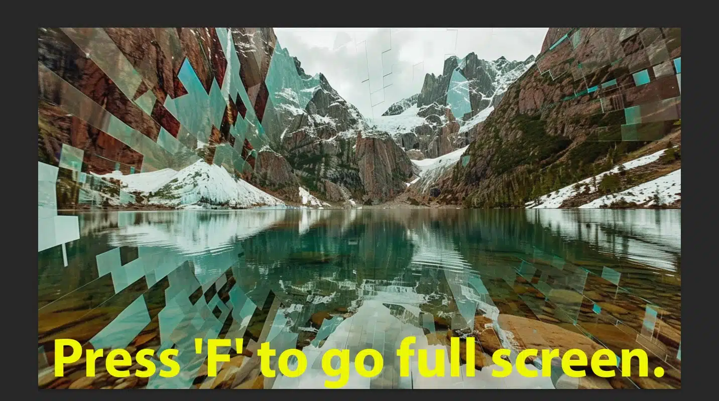 A picture showing how to access full screen in Adobe.