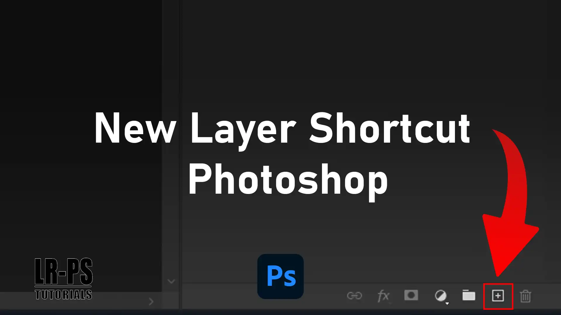 Photoshop New layer shortcut highlighted with a red arrow