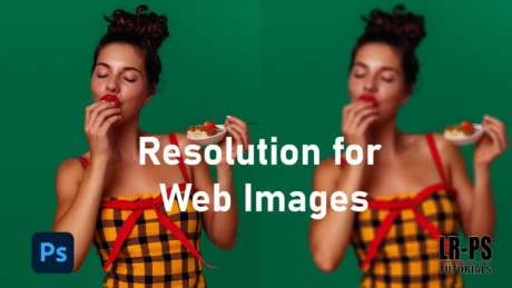 Comparison of image resolution for web images in Photoshop tutorial