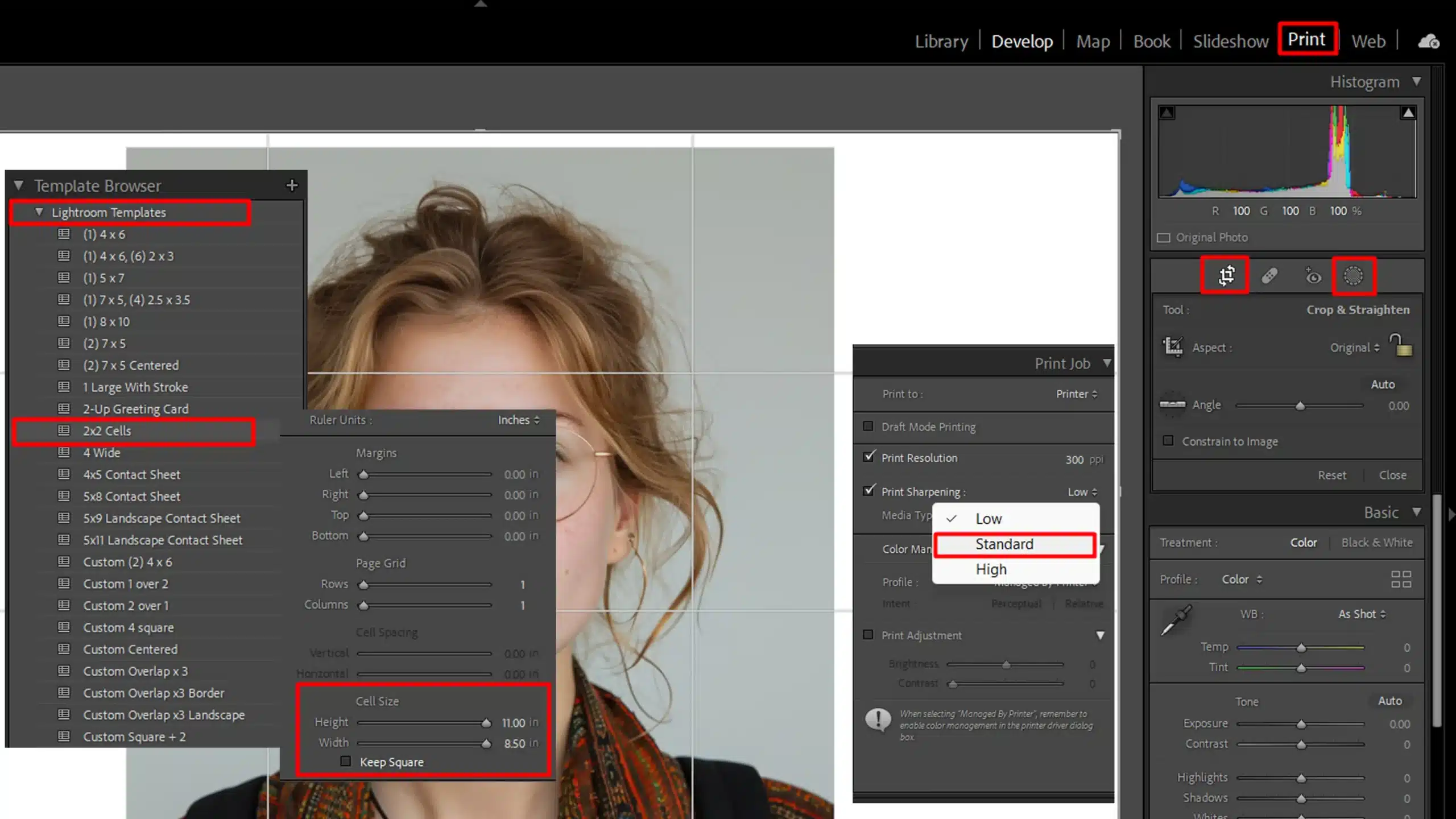 Configuring Lightroom for passport photos