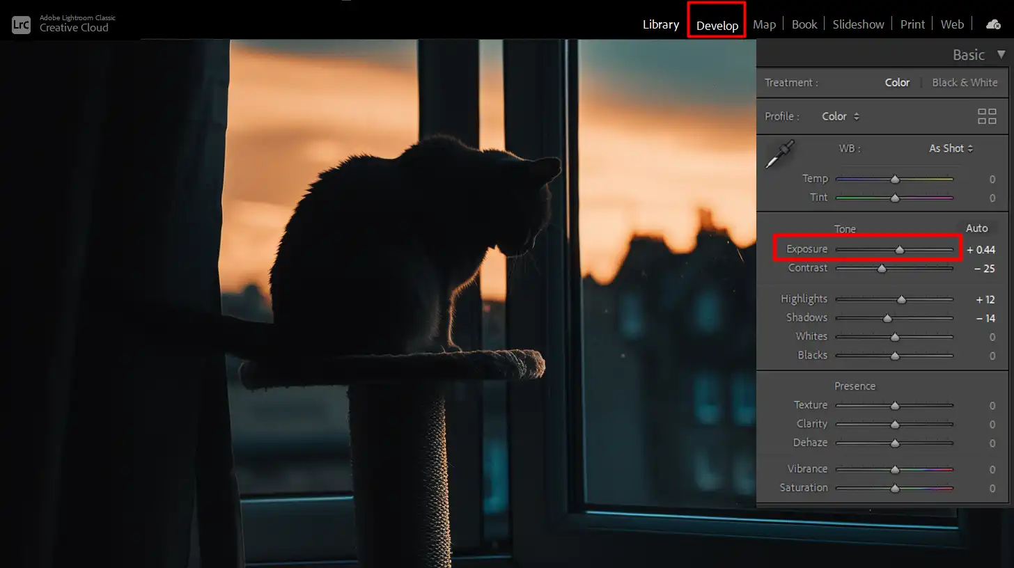Adjusting Exposure in LR