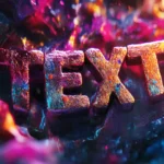 How to add texture to text in Photoshop, showcasing a colorful and textured 3D text effect that enhances the visual appeal of digital designs.