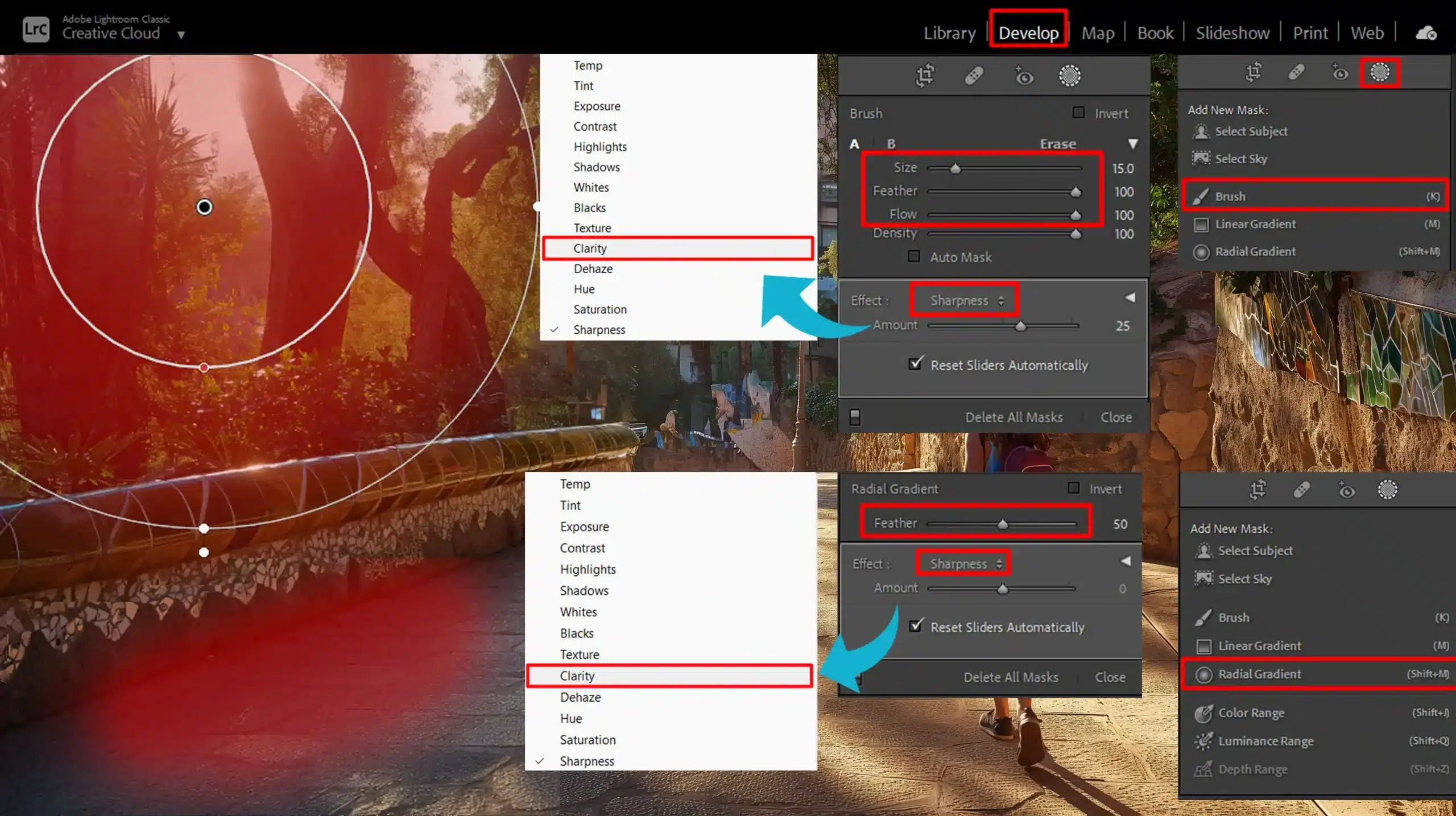 Incorrect use of Lens Blur Tool in Lightroom