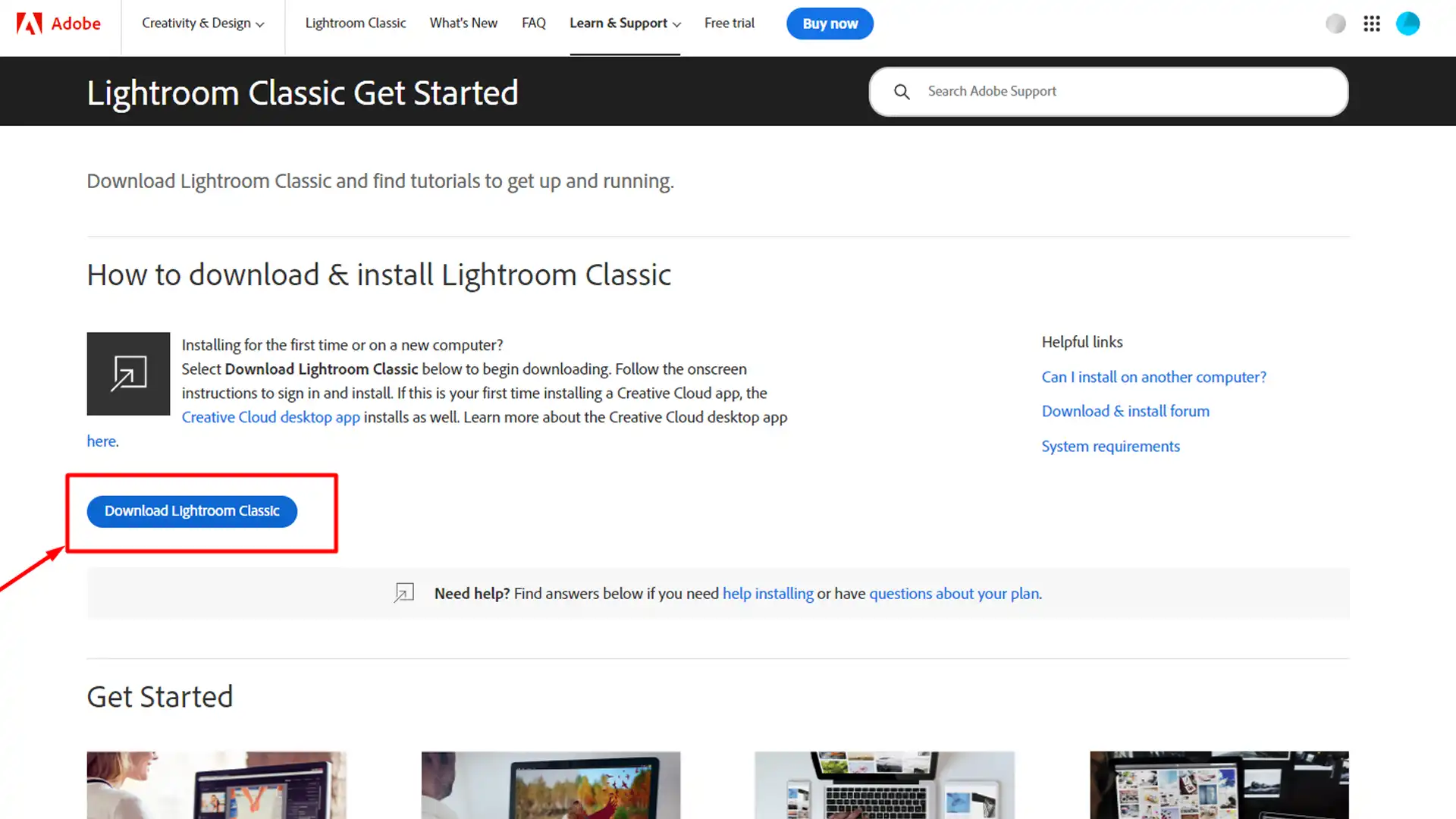 Installing Adobe Photoshop Lightroom Classic on a computer.