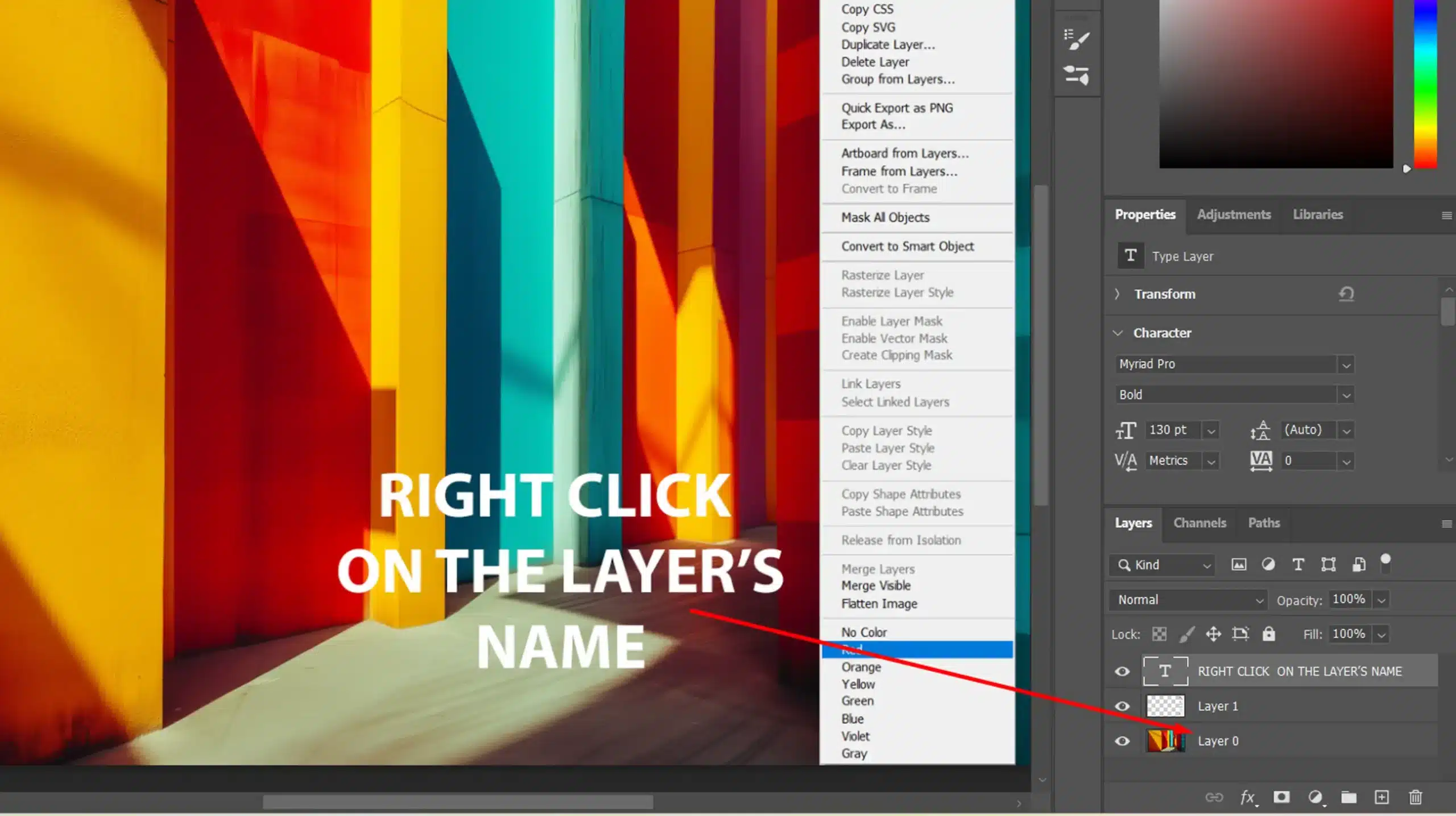 Organizing Layers in Photoshop