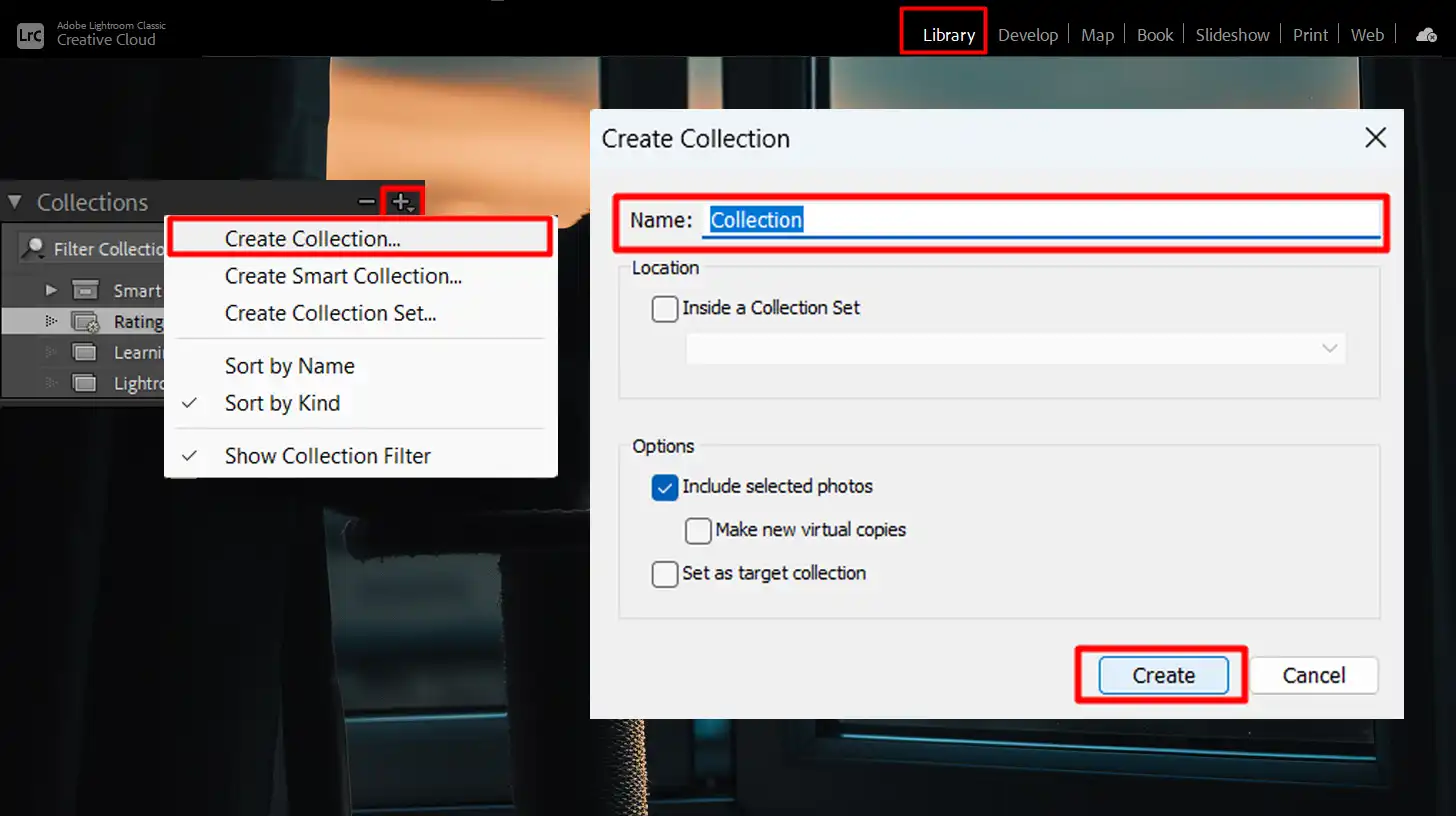 Creating Collections in Lightroom