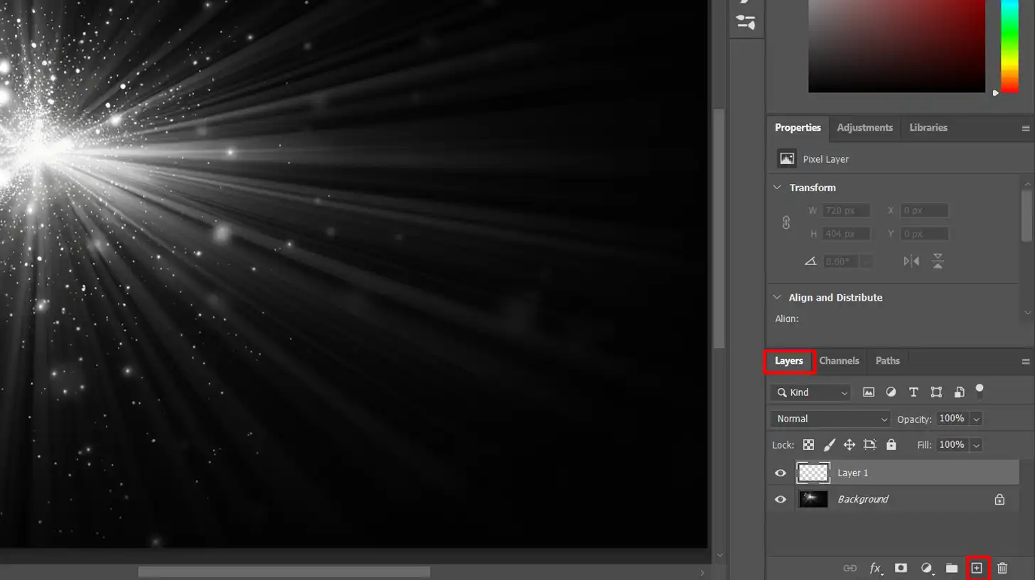 Photoshop interface highlighting the Layers panel with the 'Layers' tab selected