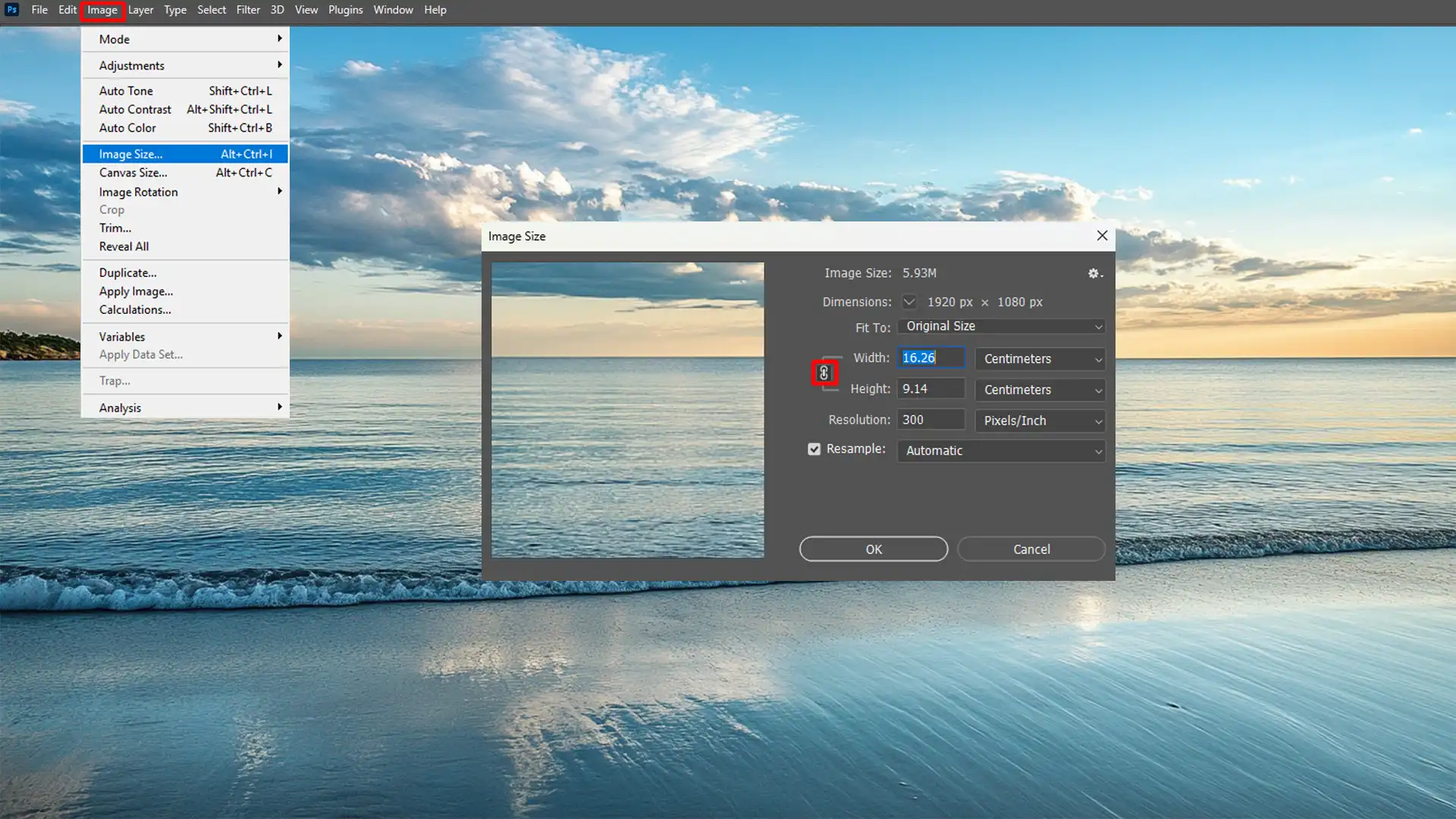 Dealing with aspect ratio problems when resizing images in Photoshop