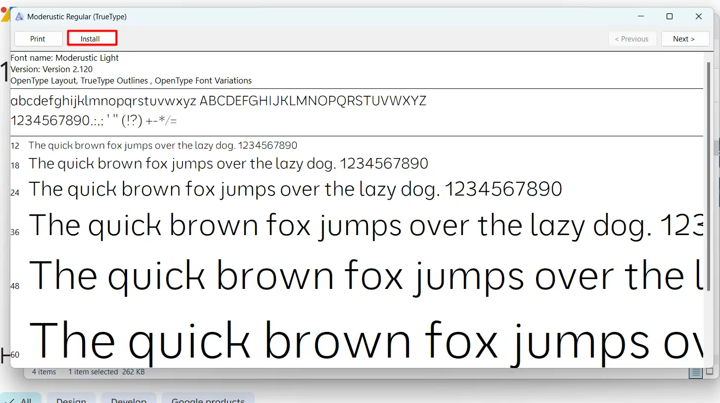 Installing a downloaded font for use in Photoshop