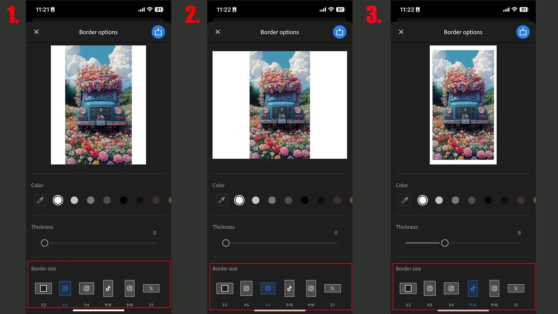 Steps to Add White Borders to Photos in Lightroom Mobile