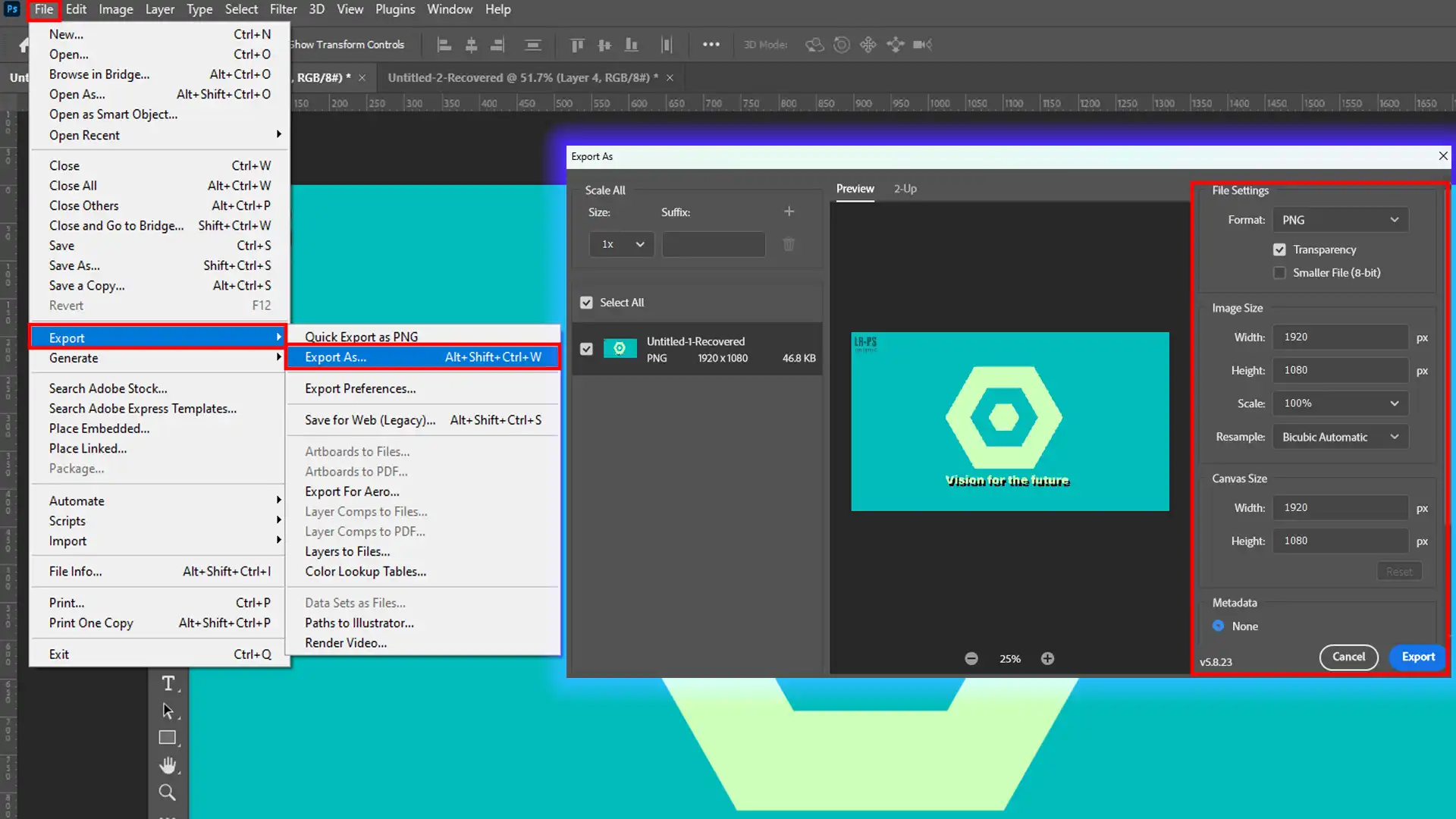 A close-up of a emblem design process in PS, focusing on the final touches.