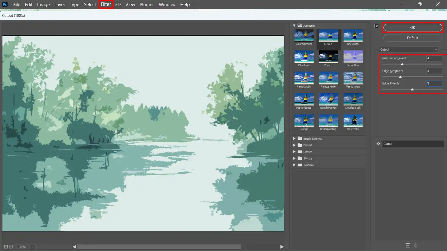 Applying the Aquarelle style in Ps for digital art