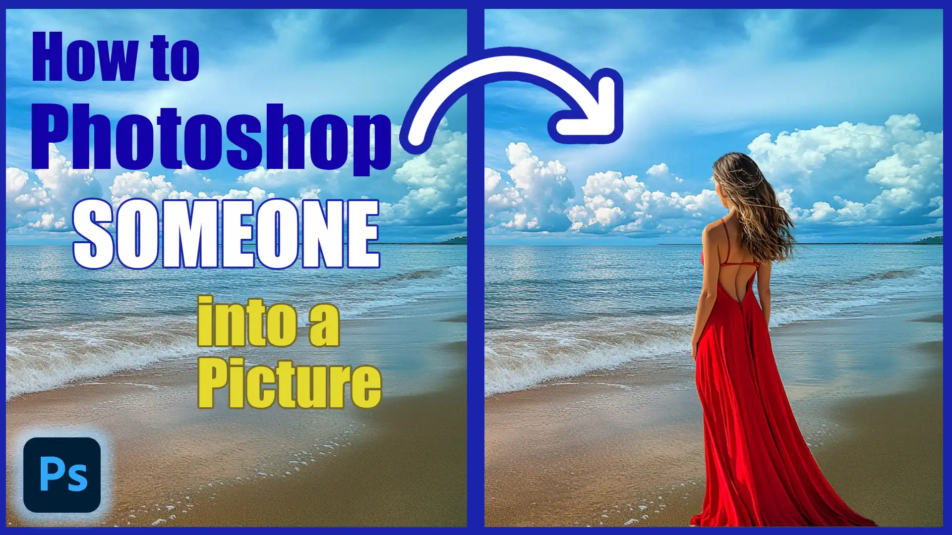 Blending a Person in a Photo - Featured image demonstrating image editing in Ps