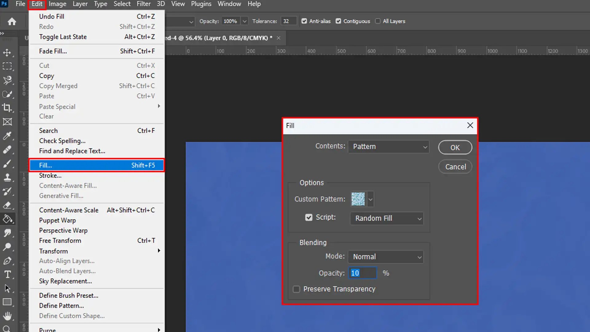 Customizing stroke effects with patterns and textures in Photoshop