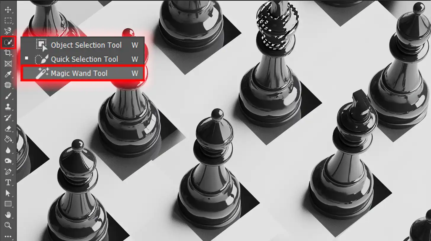 Using the Magic Wand Tool in Photoshop for image selection