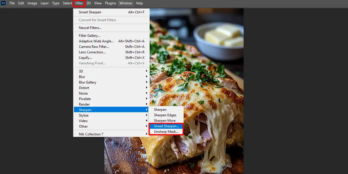 Applying smart sharpen in Photoshop for better 3D effect