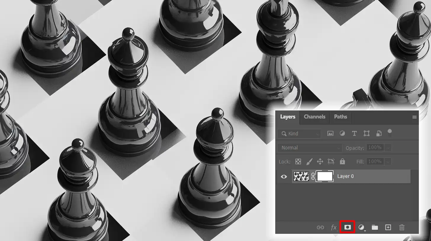 Creating a layer mask in Photoshop to hide or reveal image parts