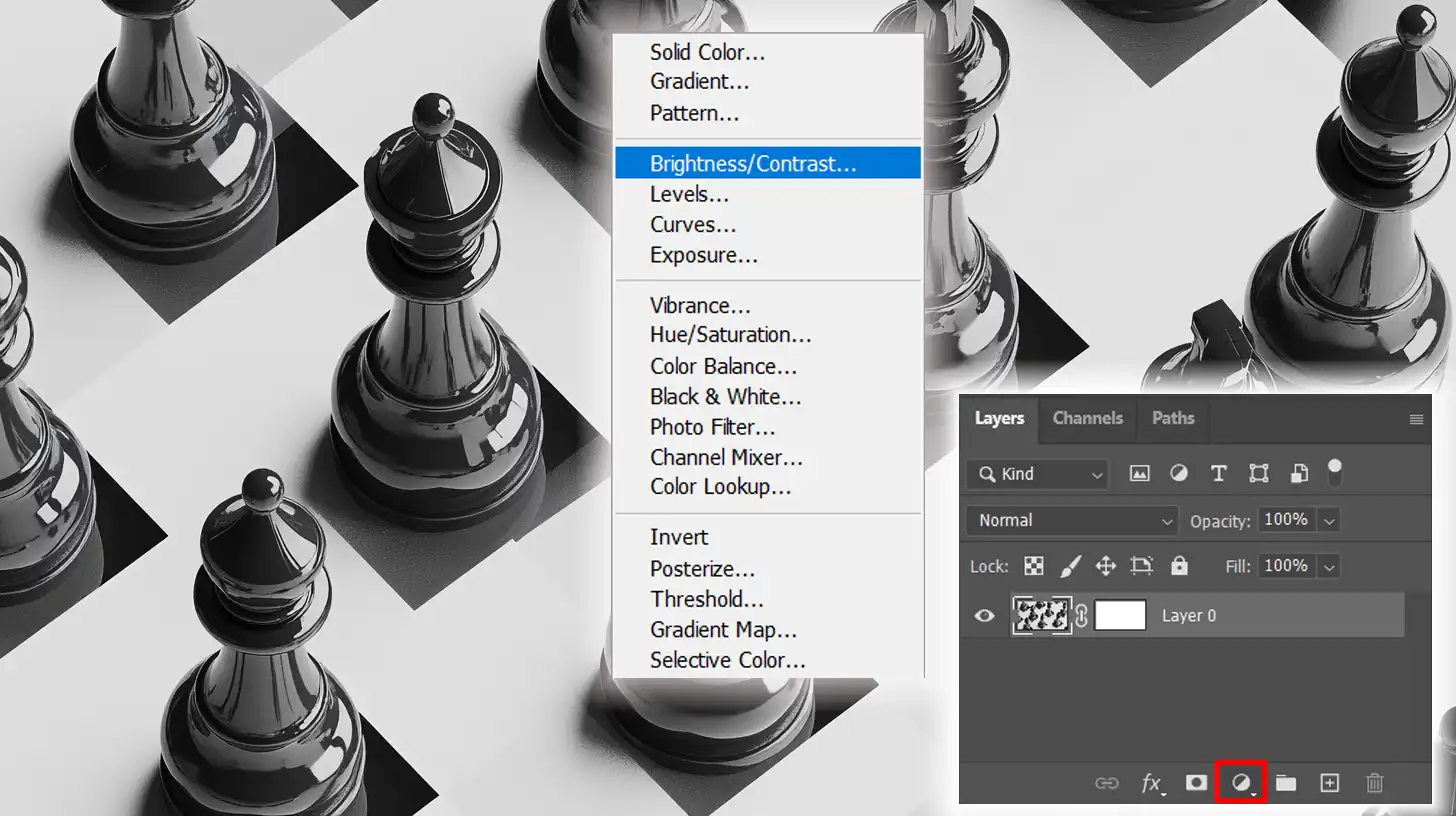 Adjusting layer properties in Ps for enhanced image editing
