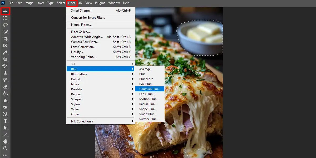 Using Gaussian Blur in Photoshop to soften shadow edges