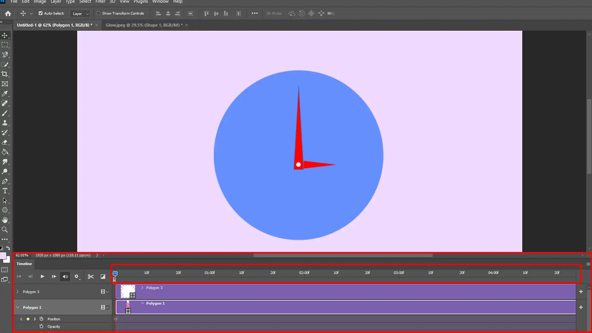 PS interface displaying the stop motion pictures timeline with keyframes highlighted for creation.