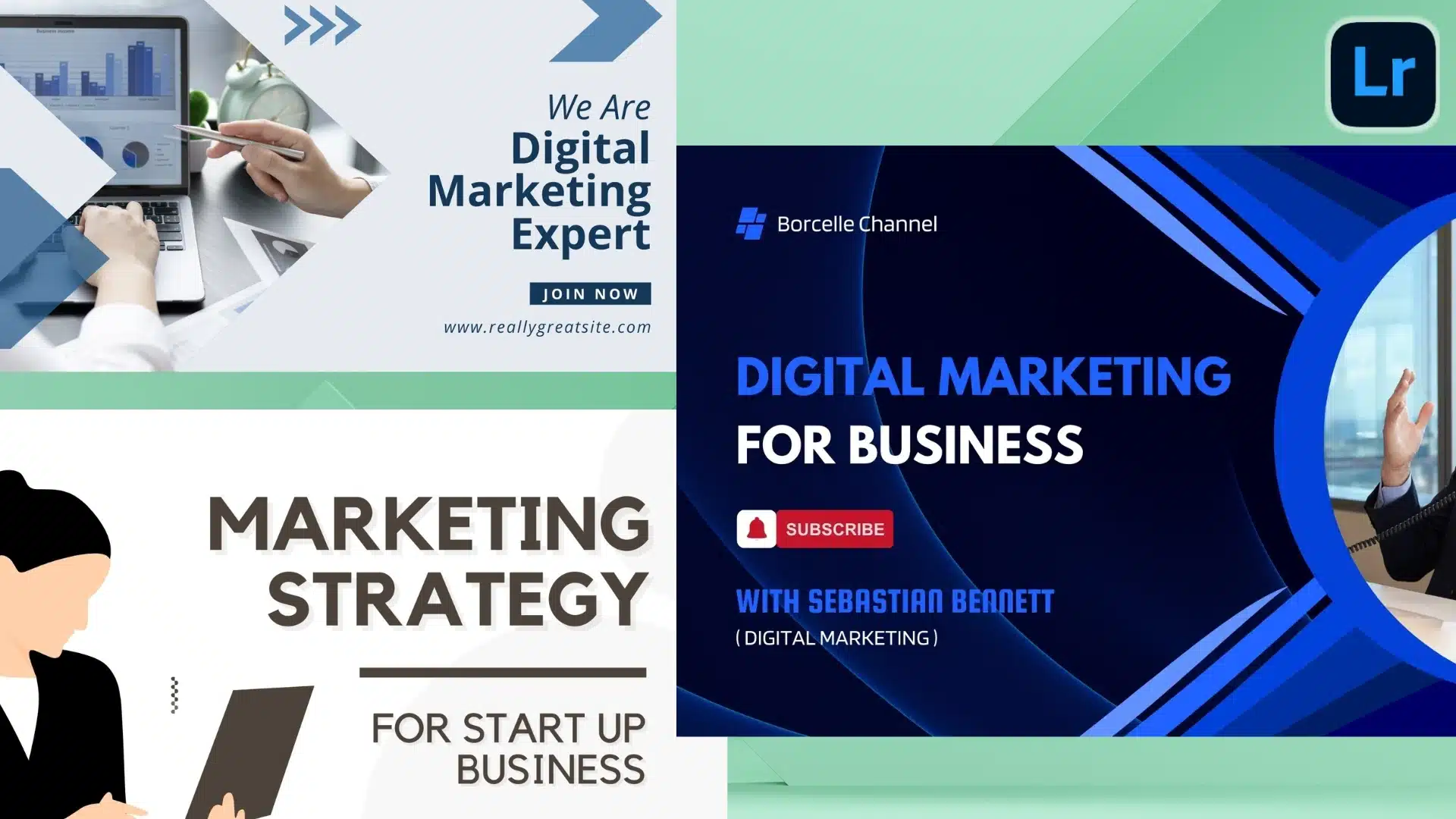 The image showing promotional materials showing banners and resources for digital marketing campaigns.