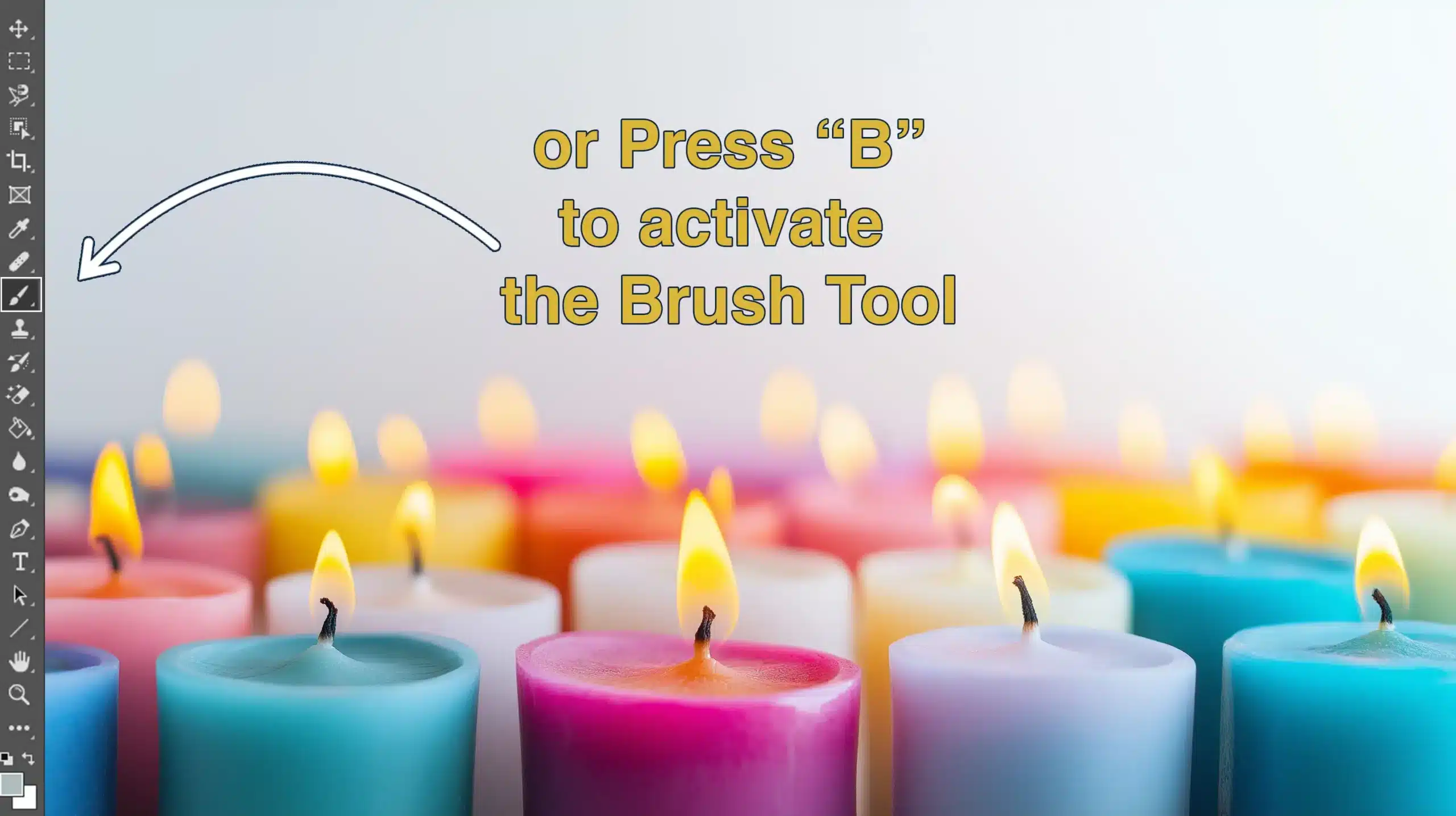 Activating the Brush Tool in Photoshop