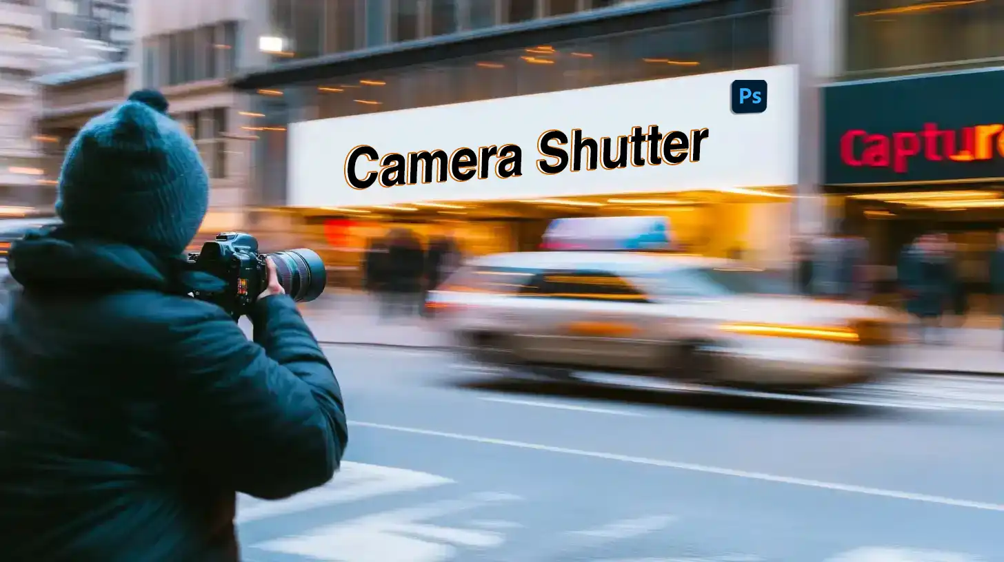 A photographer capturing a moving scene with lens, illustrating the concept of exposure speed in photography