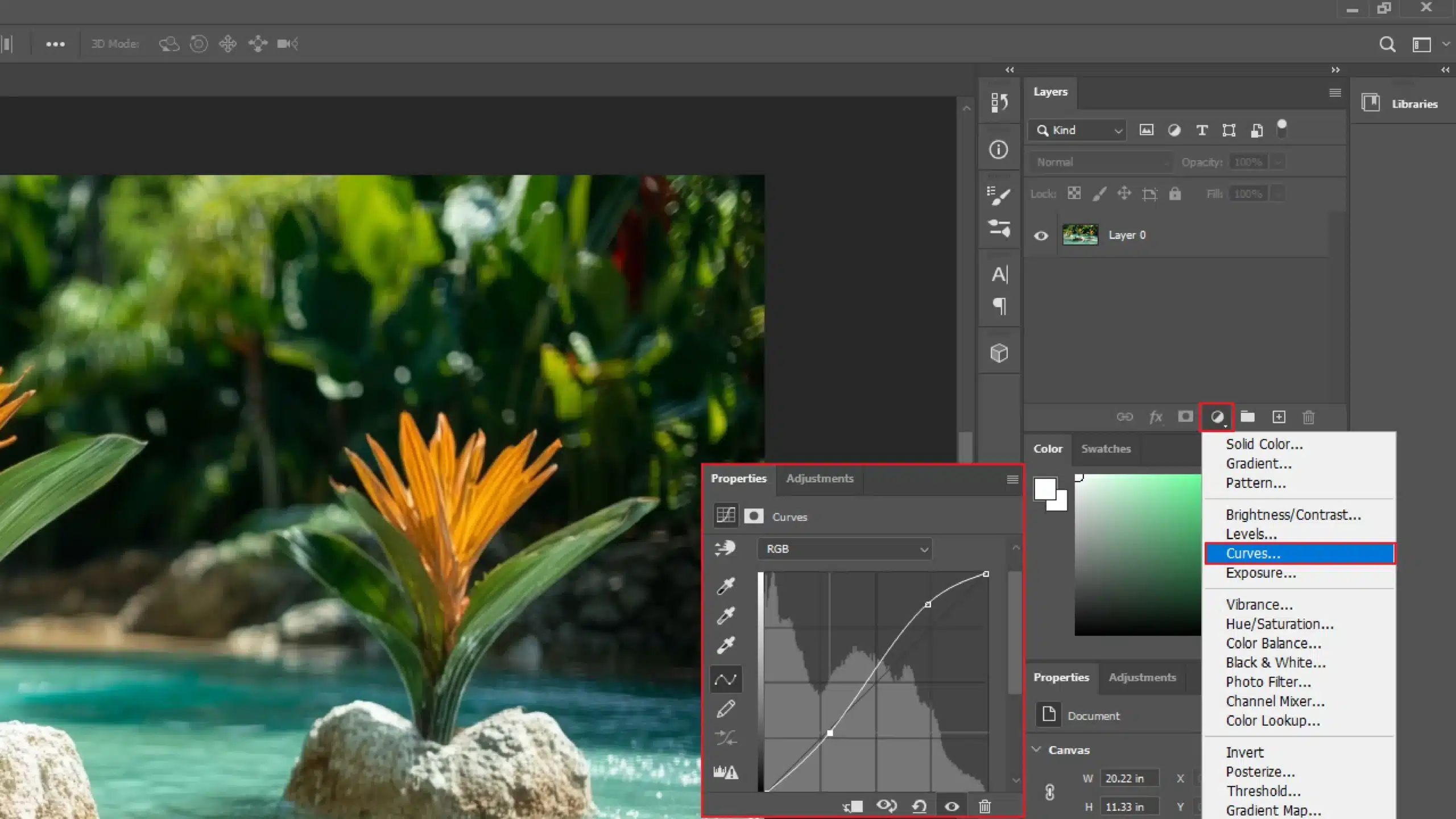 A tutorial image explaining how to apply a matte effect in Photoshop, with steps to adjust curves and shadows for a vintage look. The guide shows adjustments to the curves layer, specifically lifting shadows to soften contrast and achieve the matte finish.