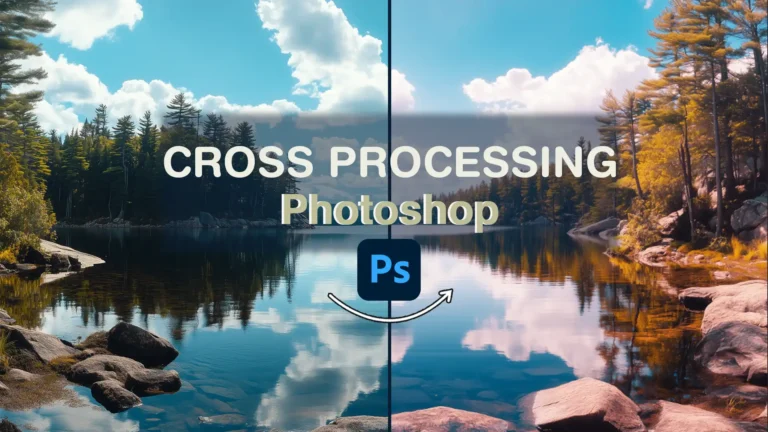 Cross processing Photoshop transformation showcasing vibrant color shifts