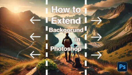 Illustration demonstrating how to extend background in Photoshop with tools and techniques