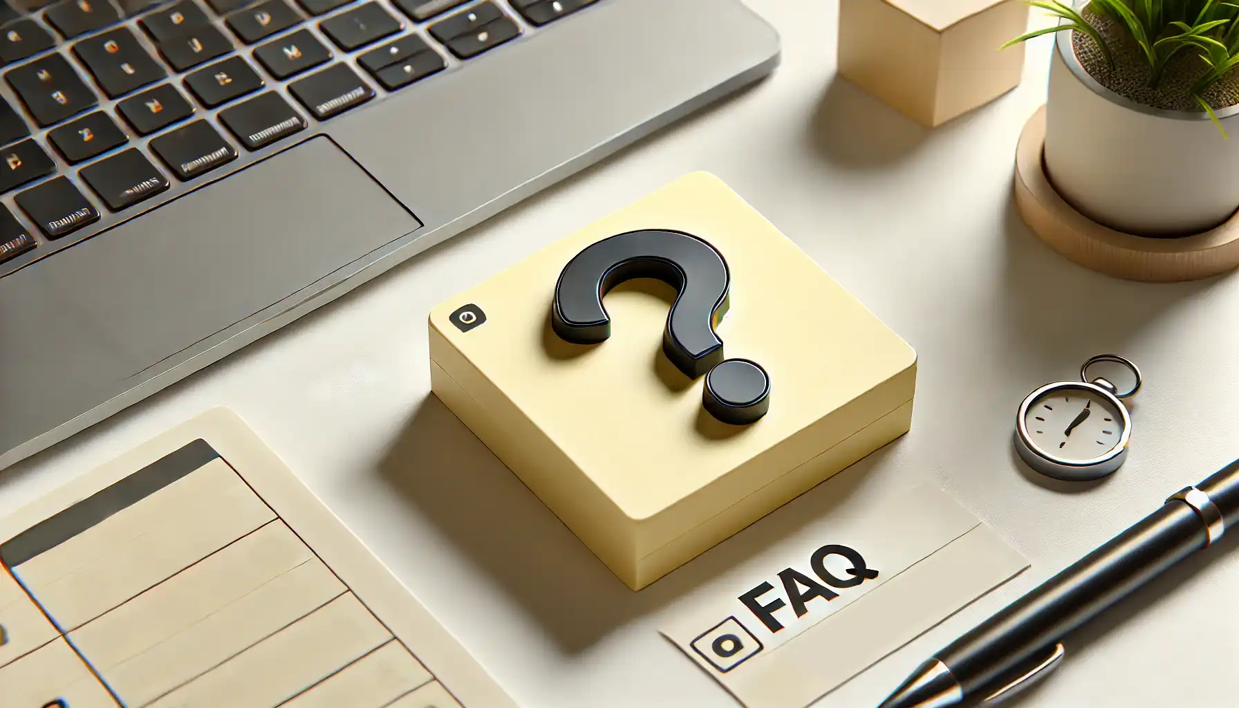 A question mark on a sticky note, symbolizing inquiries about Ps image enhancements