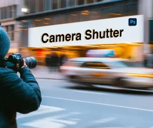 A photographer capturing a moving scene with lens, illustrating the concept of exposure speed in photography