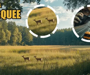 Example of using the elliptical marquee tool in Photoshop to highlight sections of an image.