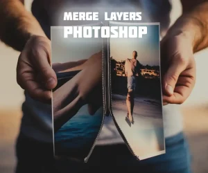Flatten sheets in Ps - FAQ section image on combining surfaces in Adobe Ps